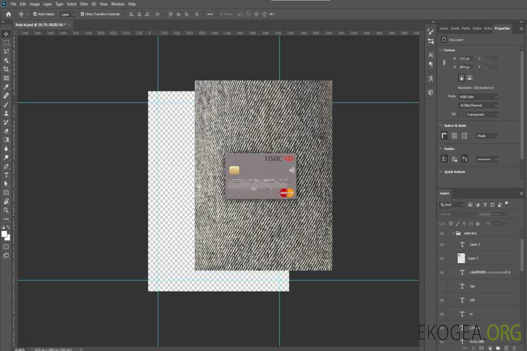 Egypte Banque HSBC mastercard photolook recto template